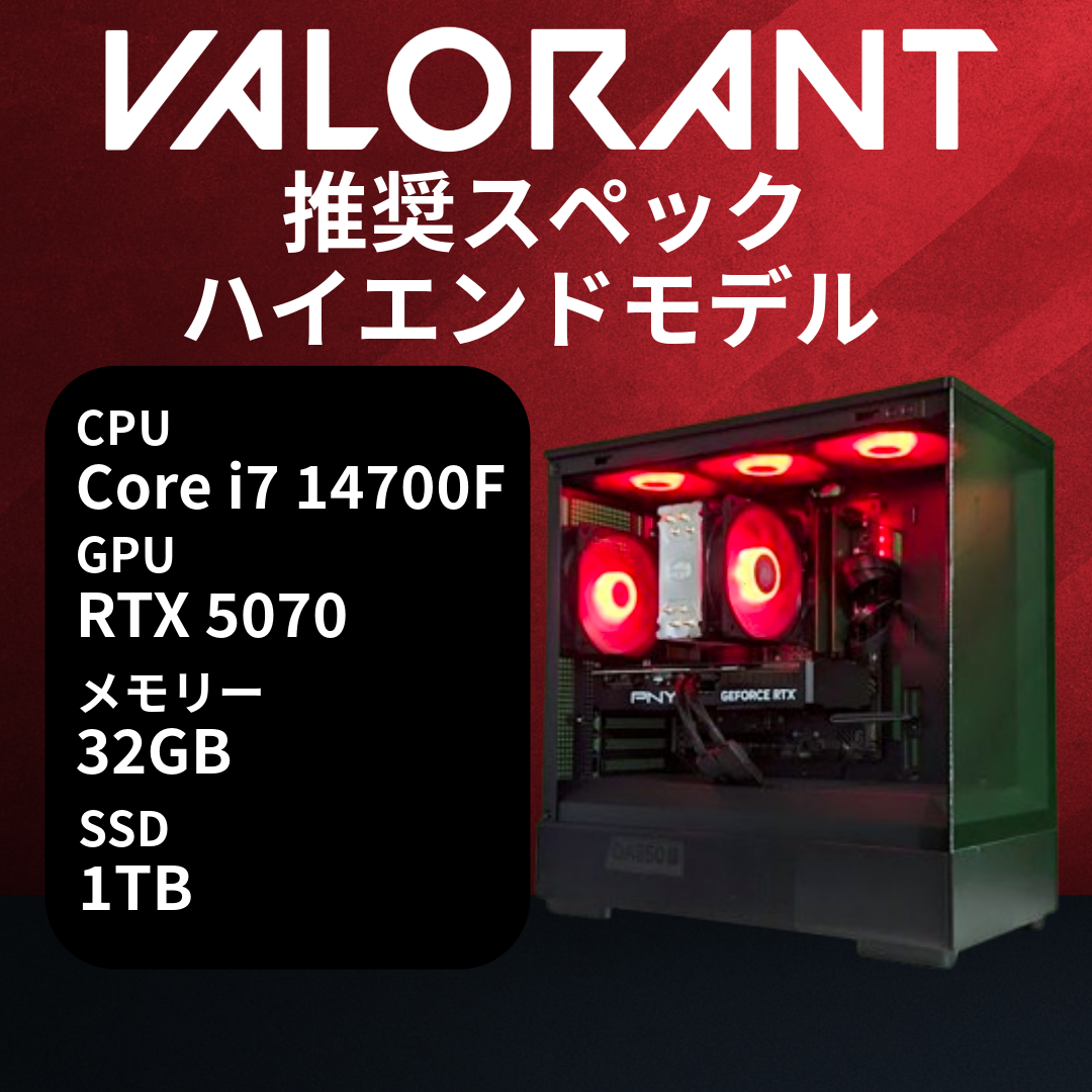 Core i7 14700F・RTX5070 搭載
