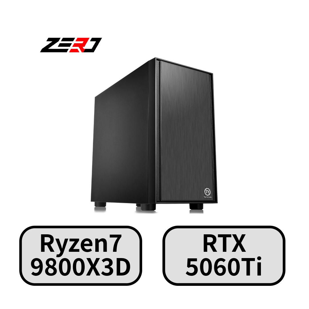 Ryzen 7 9800X3D・RTX5060Ti 搭載