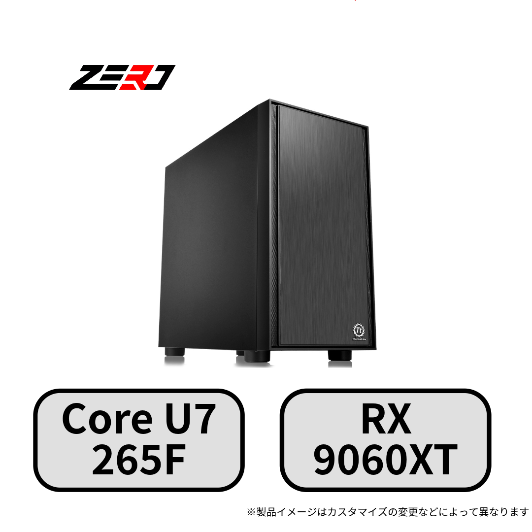 Core Ultra7 265F・RX9060XT 搭載